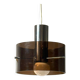 Vintage Italian Acrylic and Chrome Pendant Light, 1970s