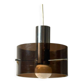 Vintage Italian Acrylic and Chrome Pendant Light, 1970s