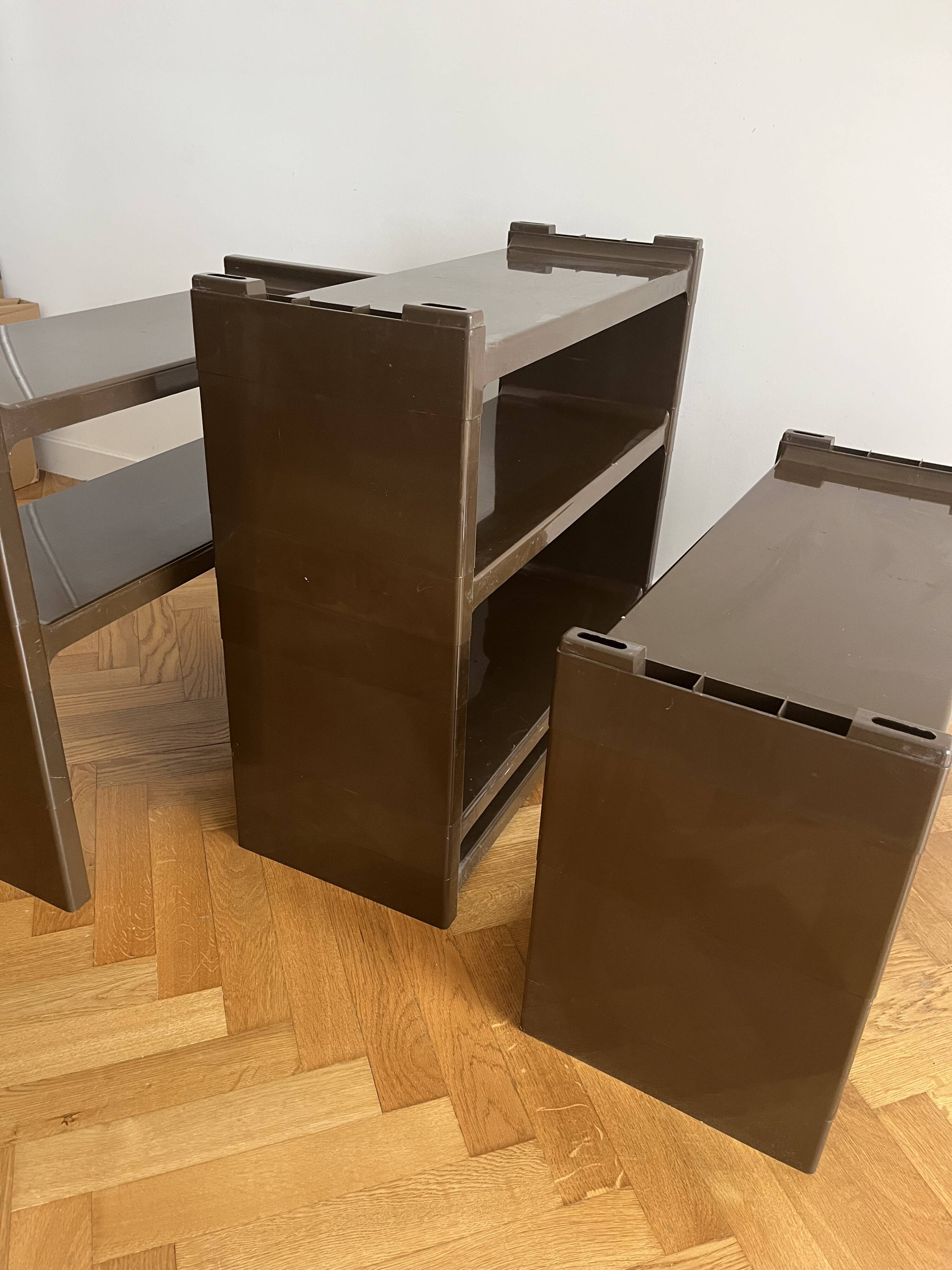 Plastic shelves "chocolate", France, circa 1970