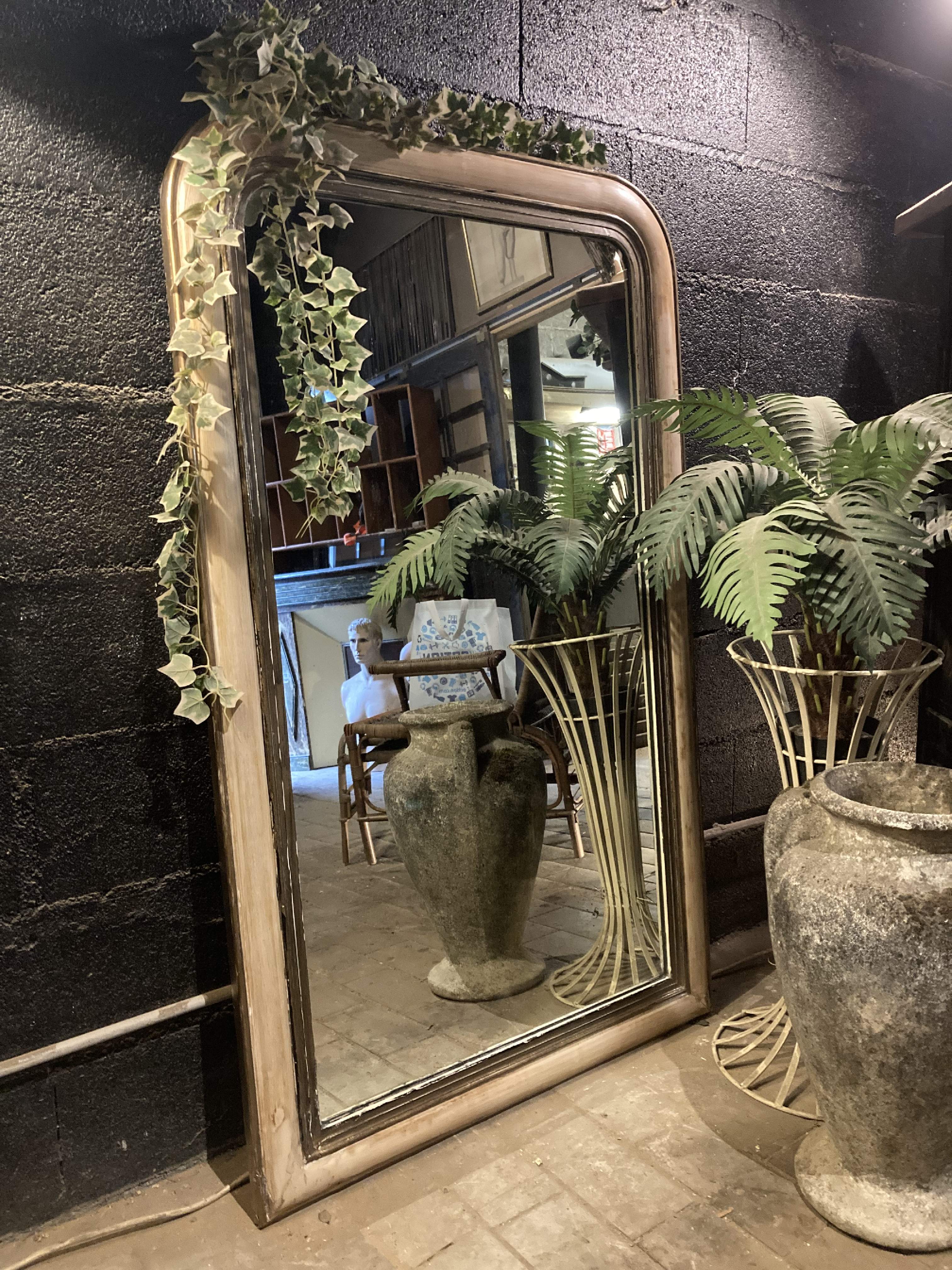 Mirror XIX eme in wood and stucco