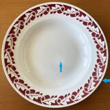 6 large antique deep plates in Saint-Amand earthenware (Nord)