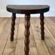 Tripod stool of cowherd in pearl wood 30s