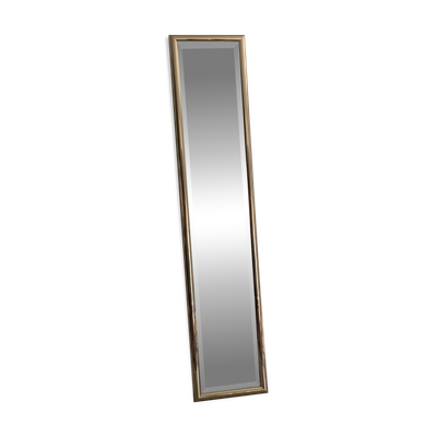 Miroir mural rectangulaire à cadre métallique doré par Schöninger, années 1970, Allemagne
