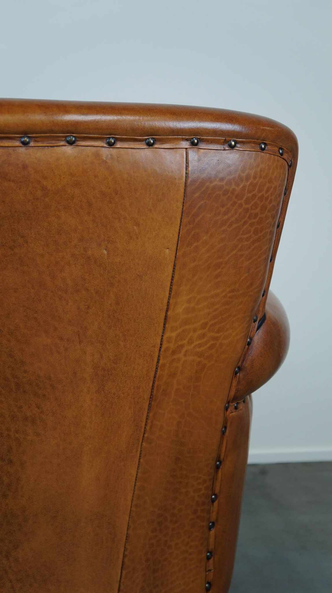 Fauteuil en cuir de mouton à l'aspect luxueux