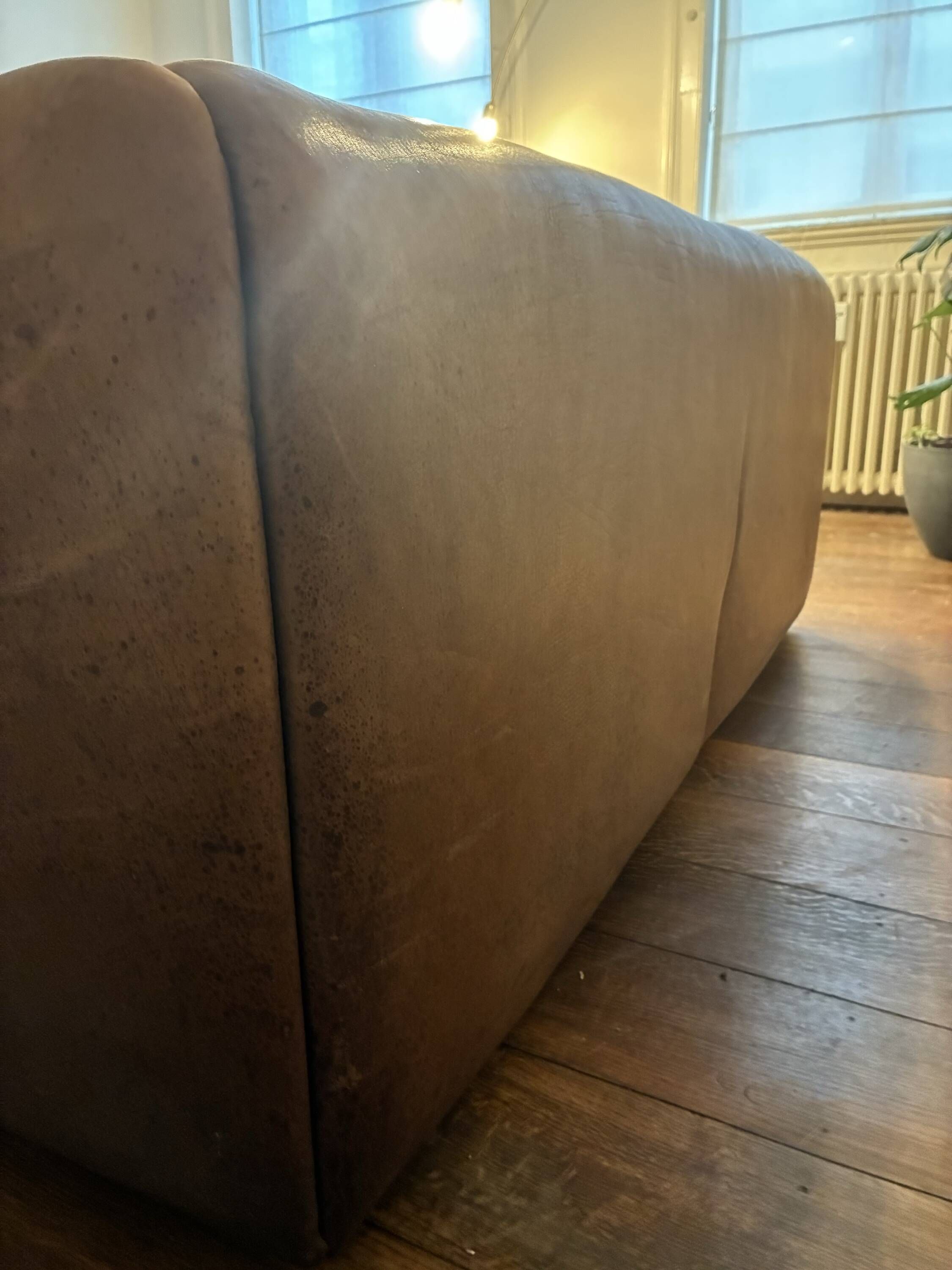 DS-47 three-seater sofa by de Sede in cognac leather.