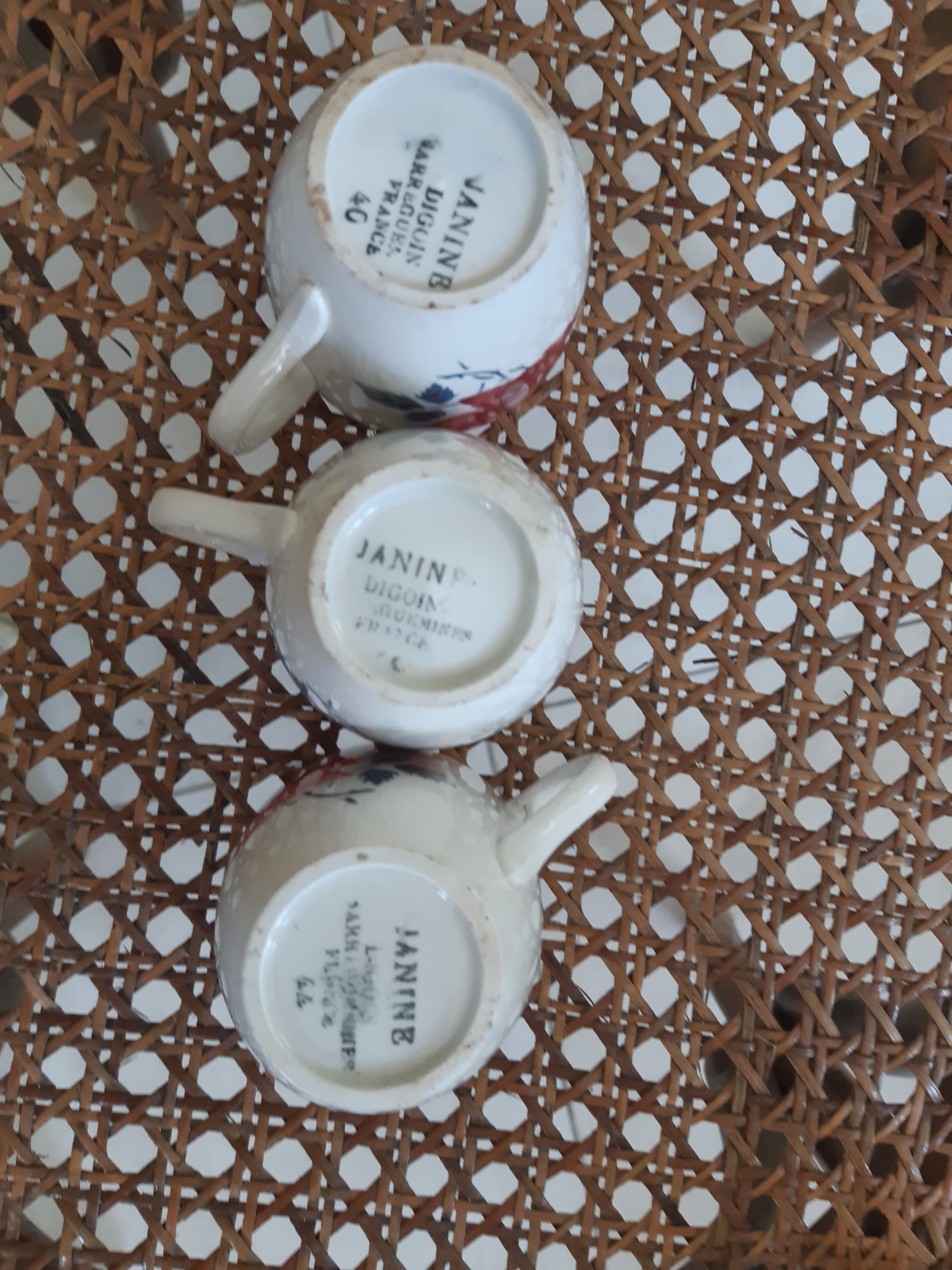 Digoin cups and creamer