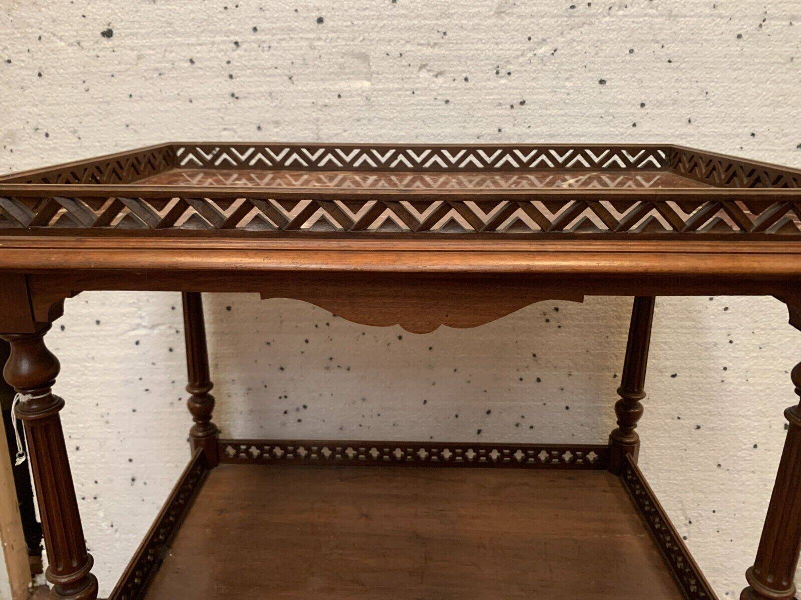 Louis XVI style serving table in carved walnut 20th century Console Tray