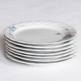 6 Bavarian porcelain plates blueberry model