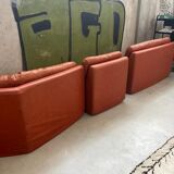 70s skai orange sofa
