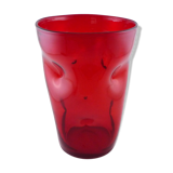 Vase in ruby ​​ruby ​​empolated glass Italy around 1950