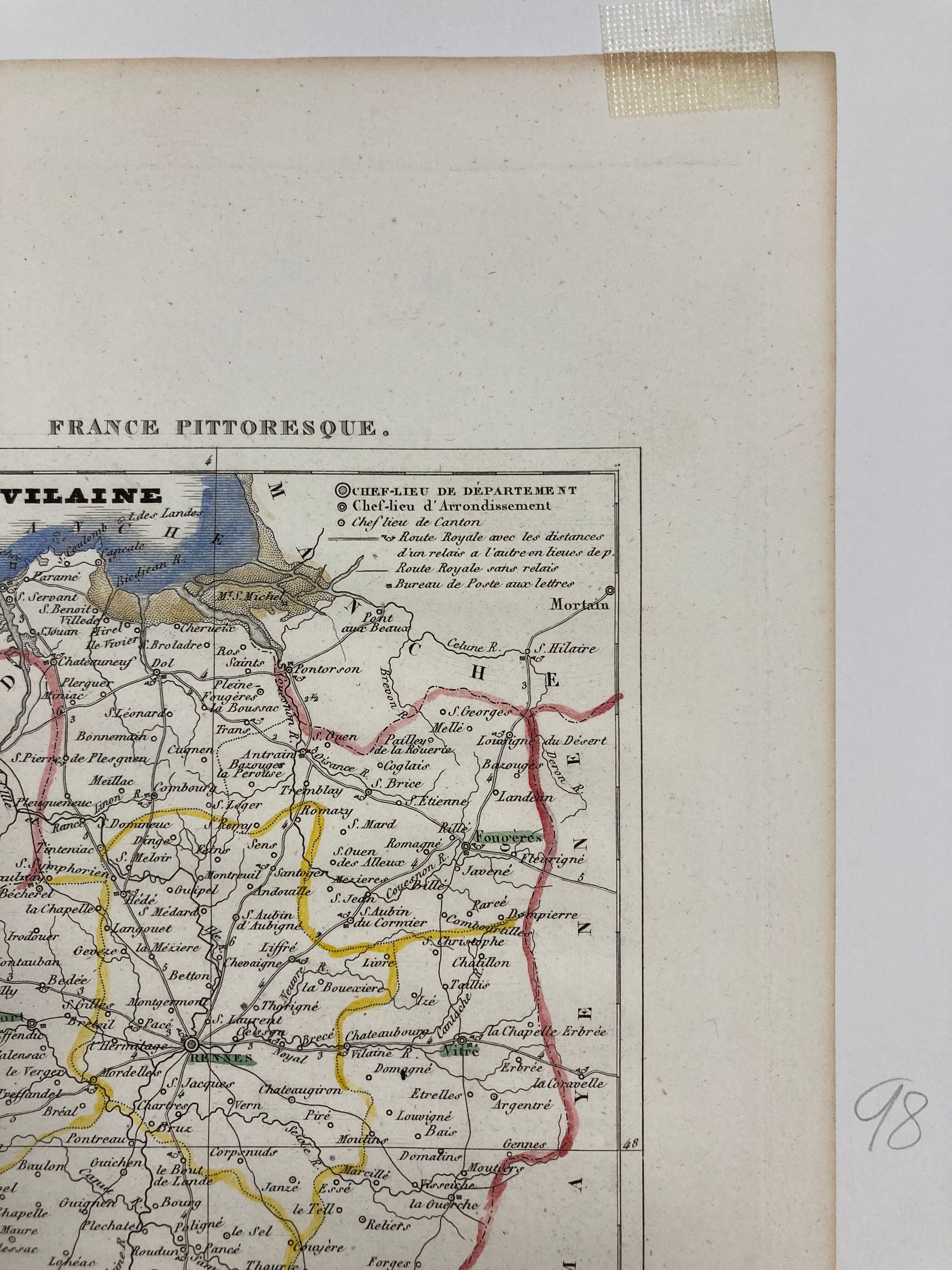 Old map Ille-et-Vilaine