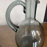 Set of two Daum pitchers in smoked crystal