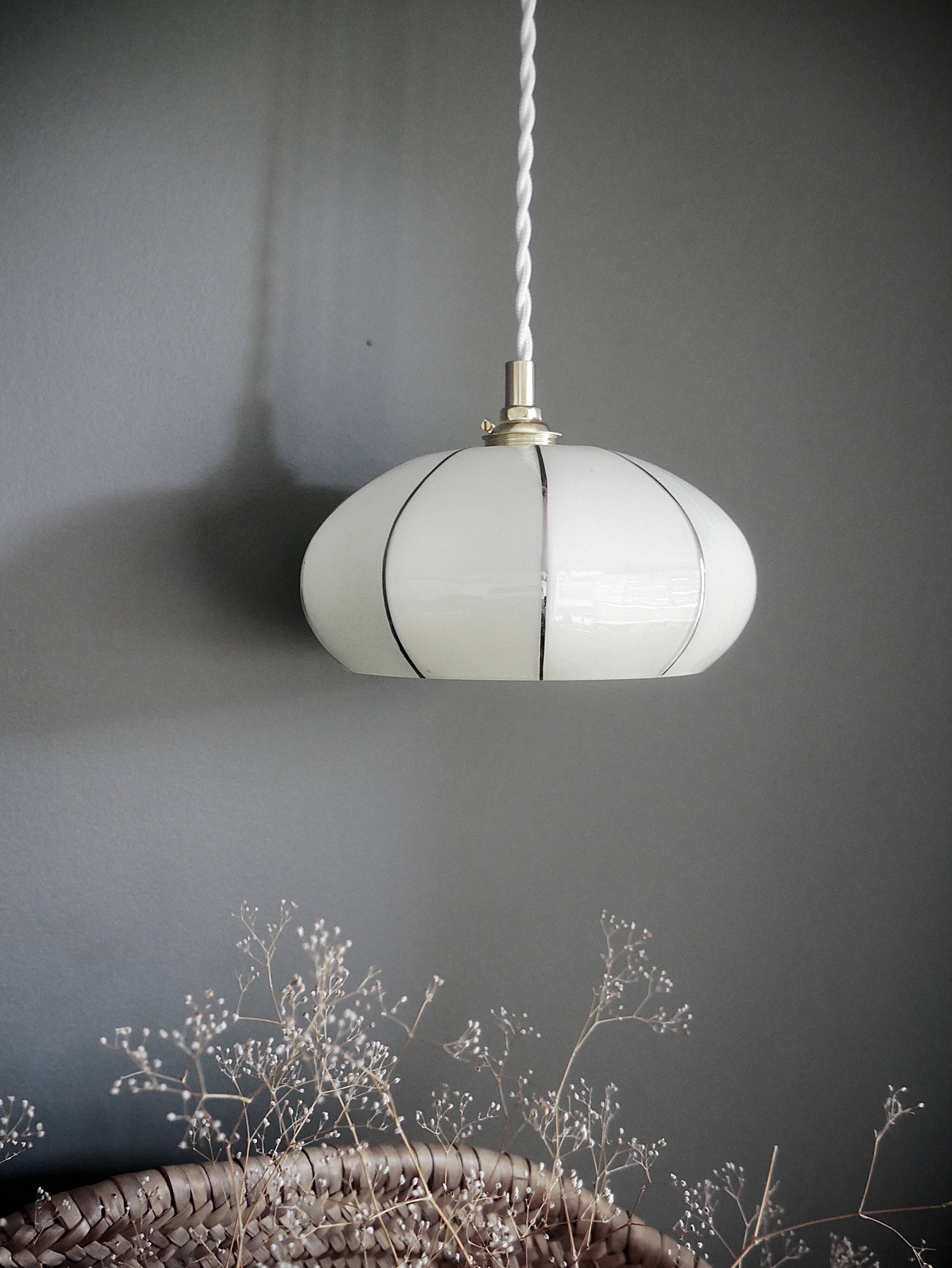 Baladeuse globe art deco vert pale