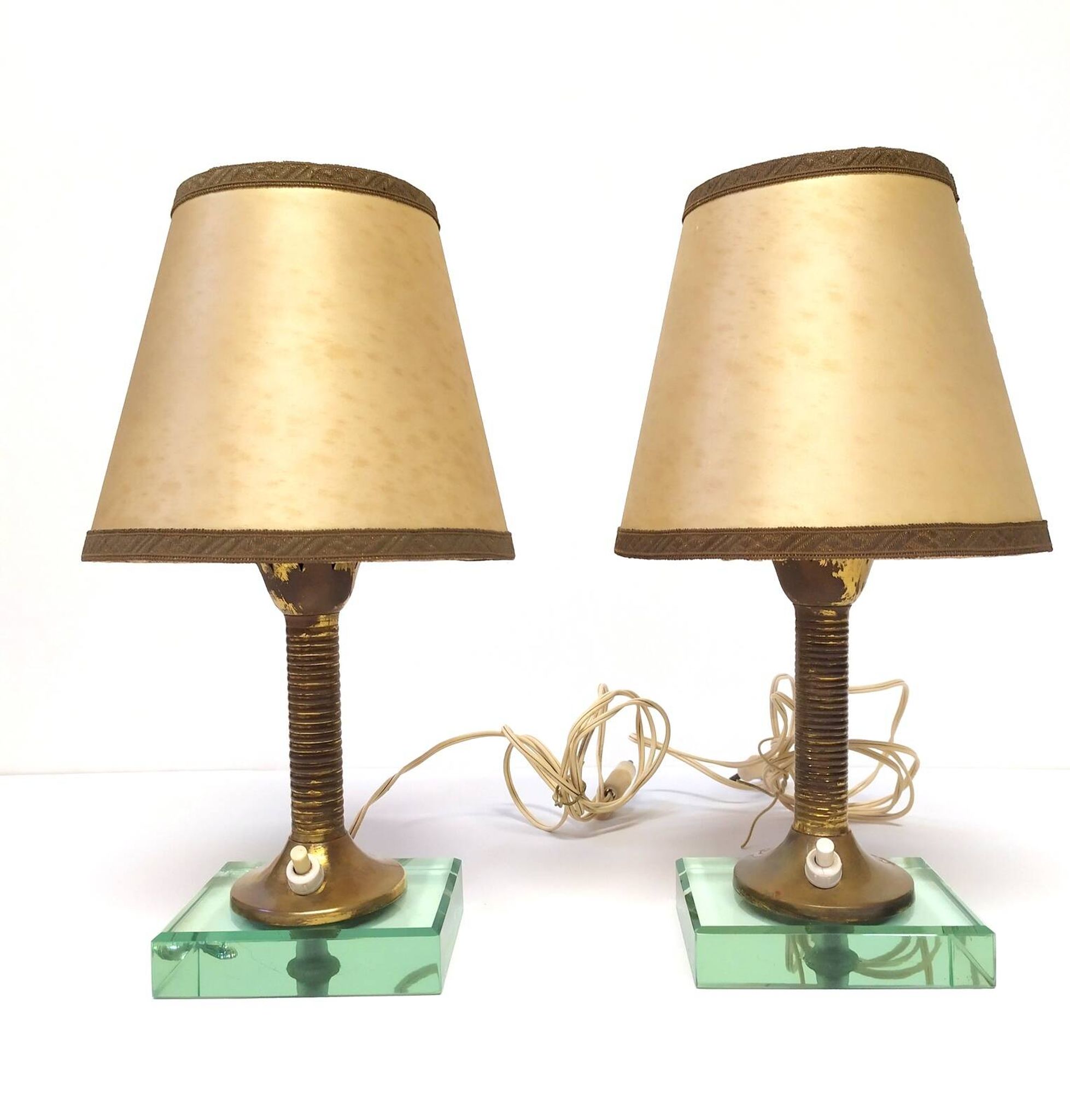 Table Lamps  Pietro Chiesa style , 1940s, Set of 2