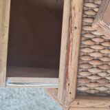 Pair of rattan bedside tables circa the 1970s.