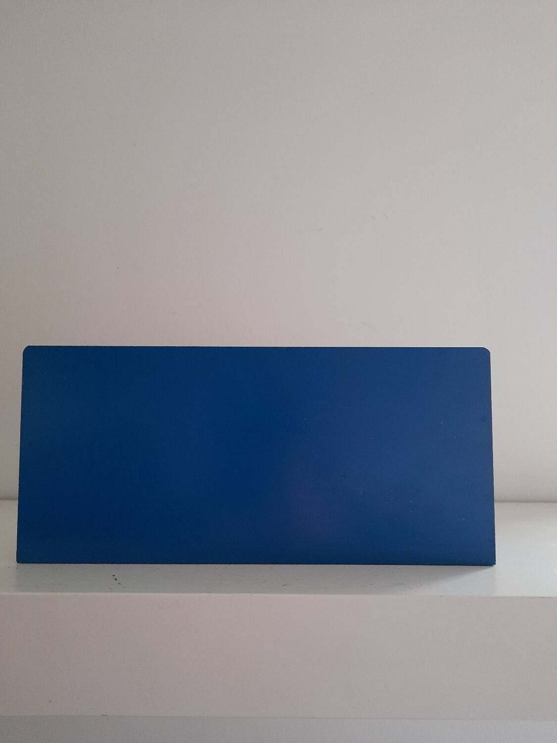 Blue metal mail holder from the 70s