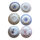 6 mismatched flat plates Fontanges Marsac Longwy Digoin