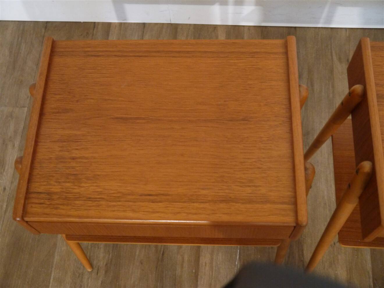 Scandinavian teak bedside tables by Carlstrom 1960