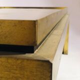 Vintage coffee table in agglomise glass and brass