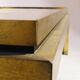 Vintage coffee table in agglomise glass and brass