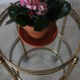 Pair of round old brass glass desserts