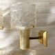 Set of 4 60s wall lights in champagne-colored resin