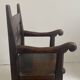 18th century solid oak chest armchair