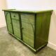Green Vintage Rattan Sideboard By Maugrion, France, 1980s