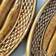 Set of 6 asparagus barbotine plates