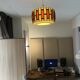 Mid-Century Teak & Woven Pendant Lamp, 1960s–70s