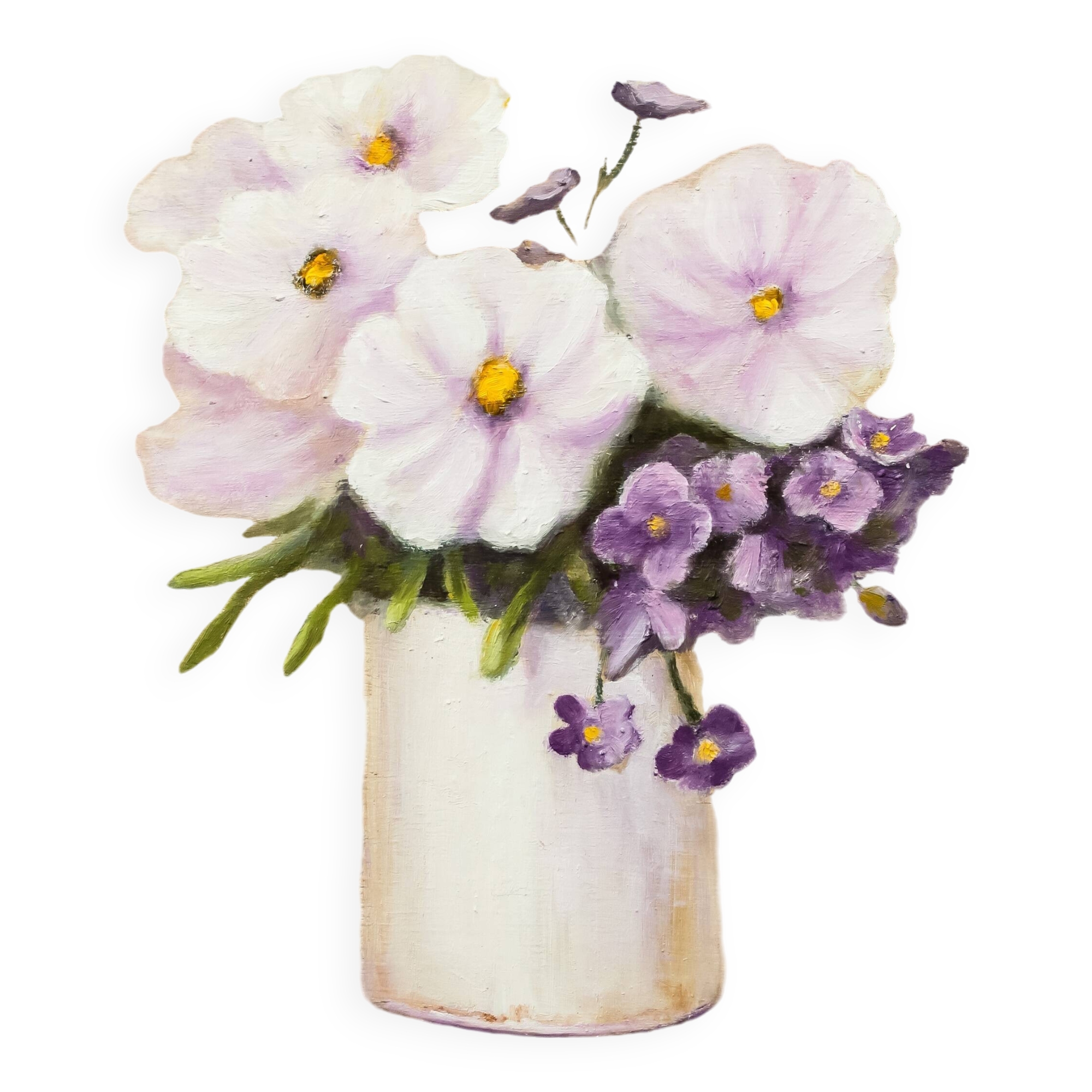 Cuadro al oleo de flores. Flores al oleo. Cuadro de flores.