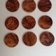 12 coasters Moroccan wood