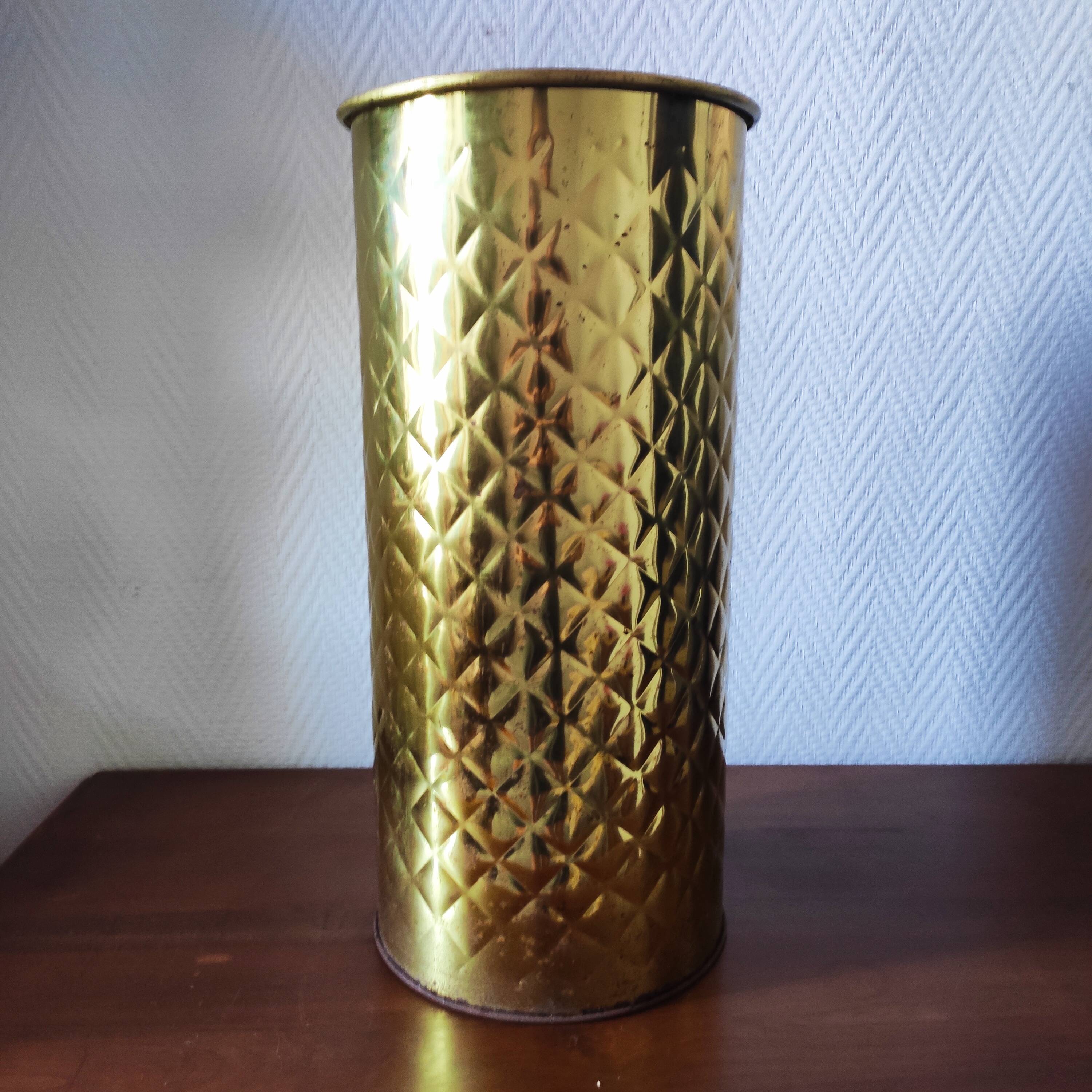 Vintage gold umbrella stand