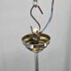 Art Deco Chrome and Opaline Glass Chandelier, Czechoslovakia