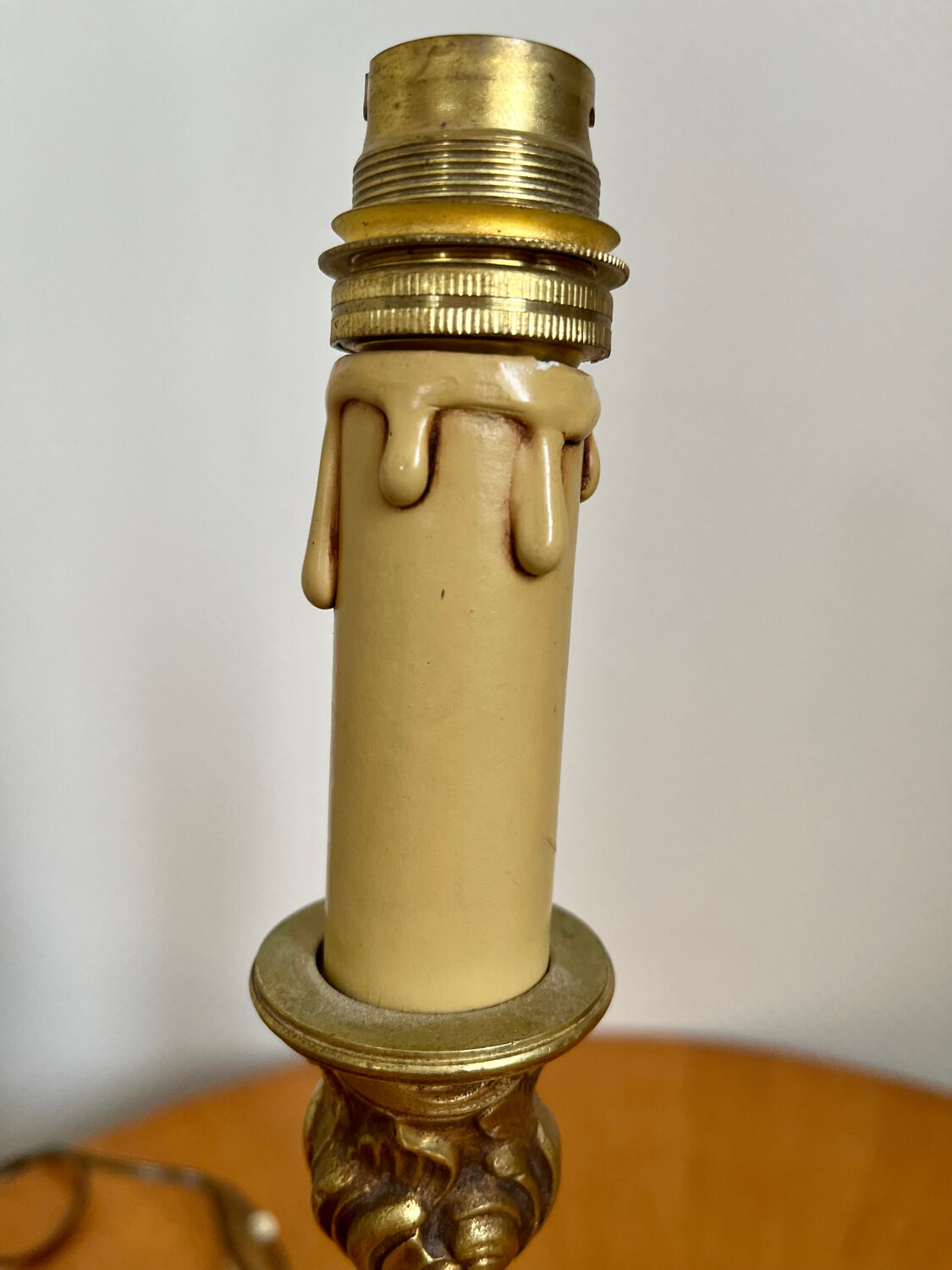 Pair of Louis XV rocaille bronze lamps