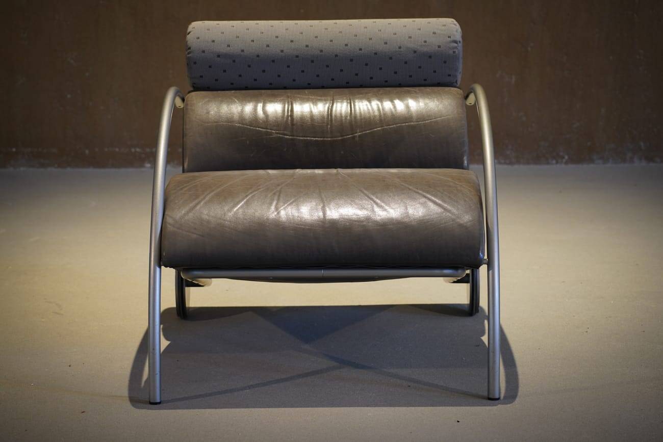 Fauteuil et repose-pieds COR Zyklus vintage par Peter Maly, Allemagne, années 1980.
