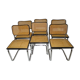 Suite 6 chaises cesca b32 Marcel Breuer vintage