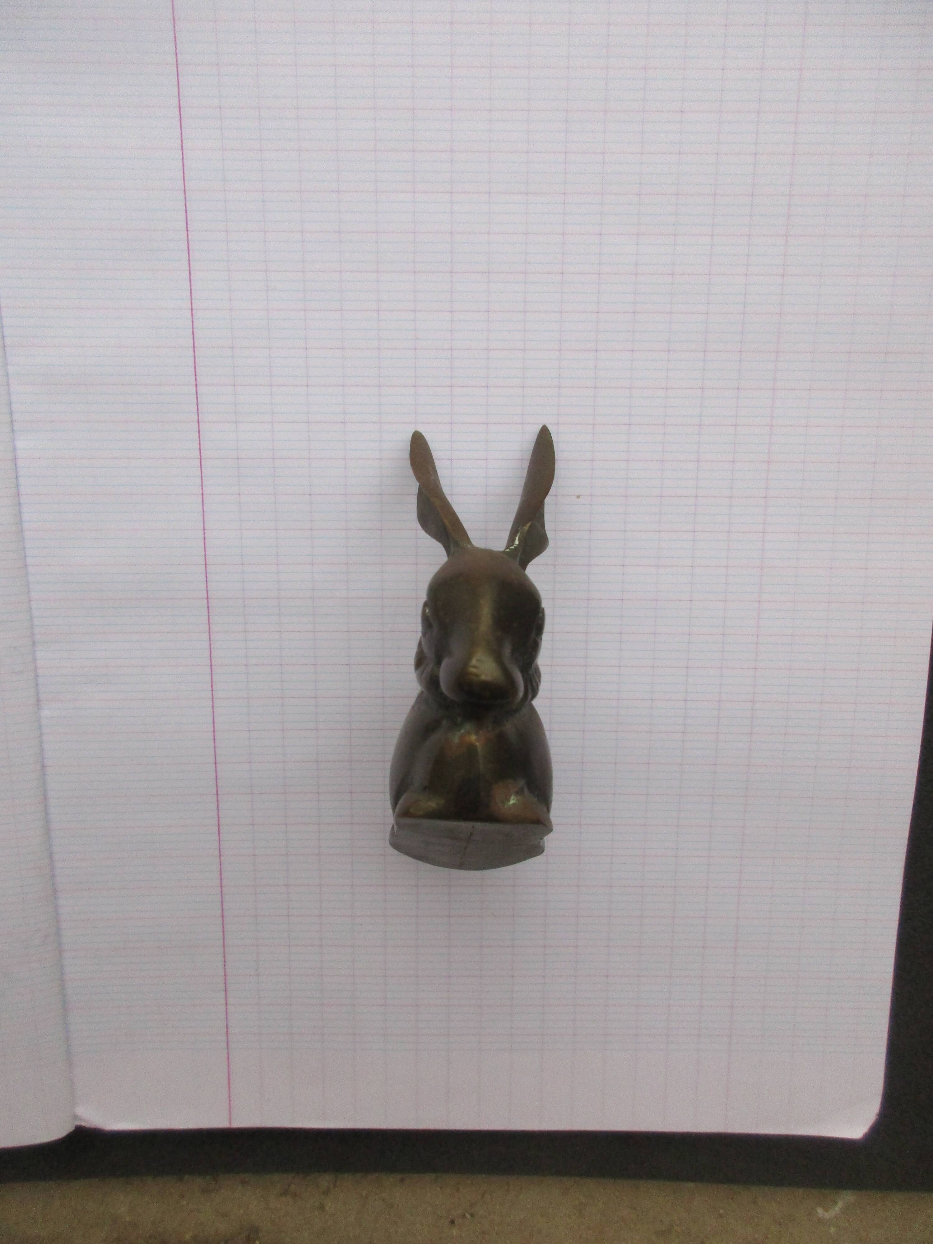 Rabbit-shaped brass paper press