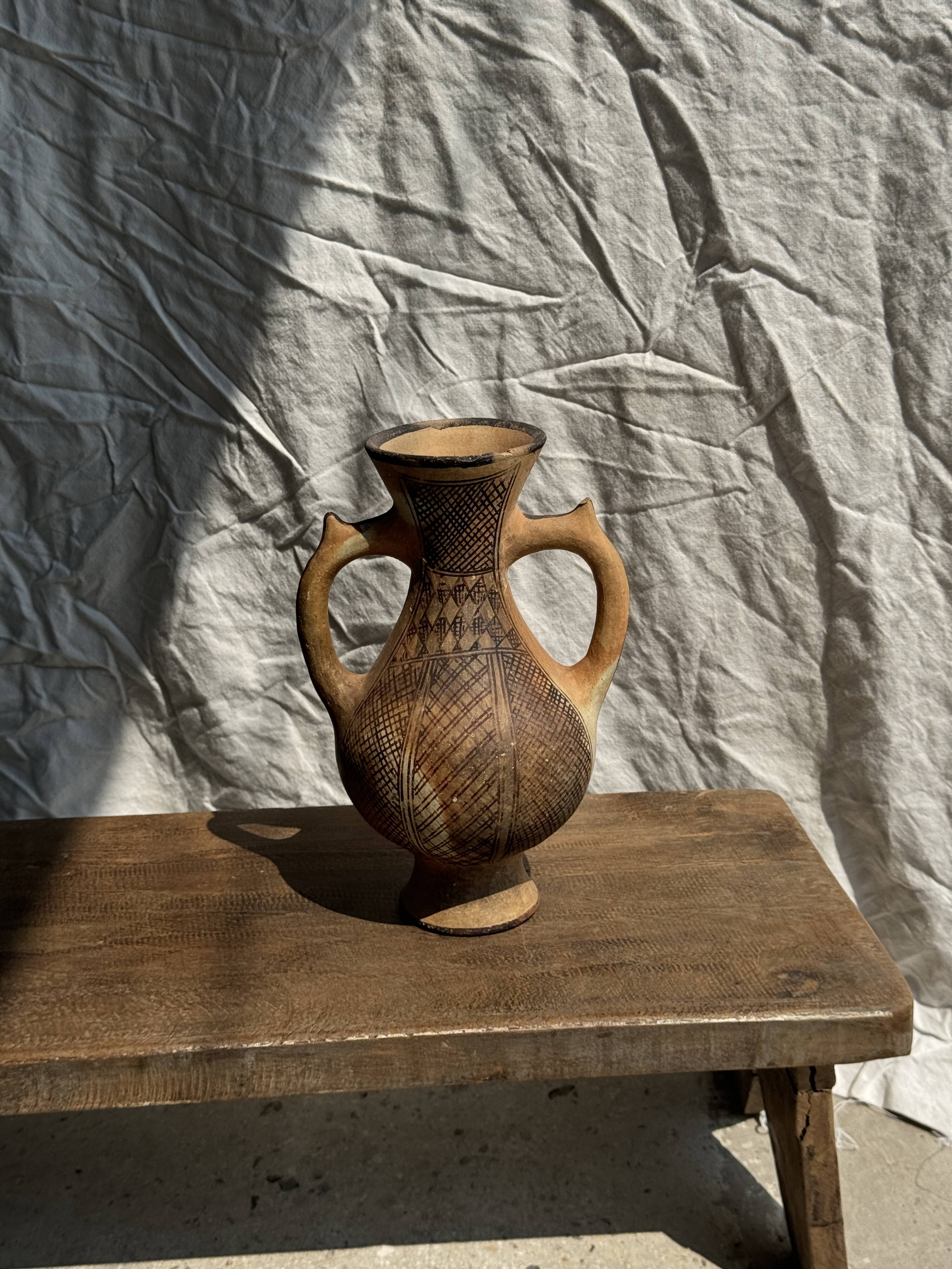 Decorative vase in the shape of an antique style amphora H27