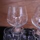 5 engraved vintage flower port glasses
