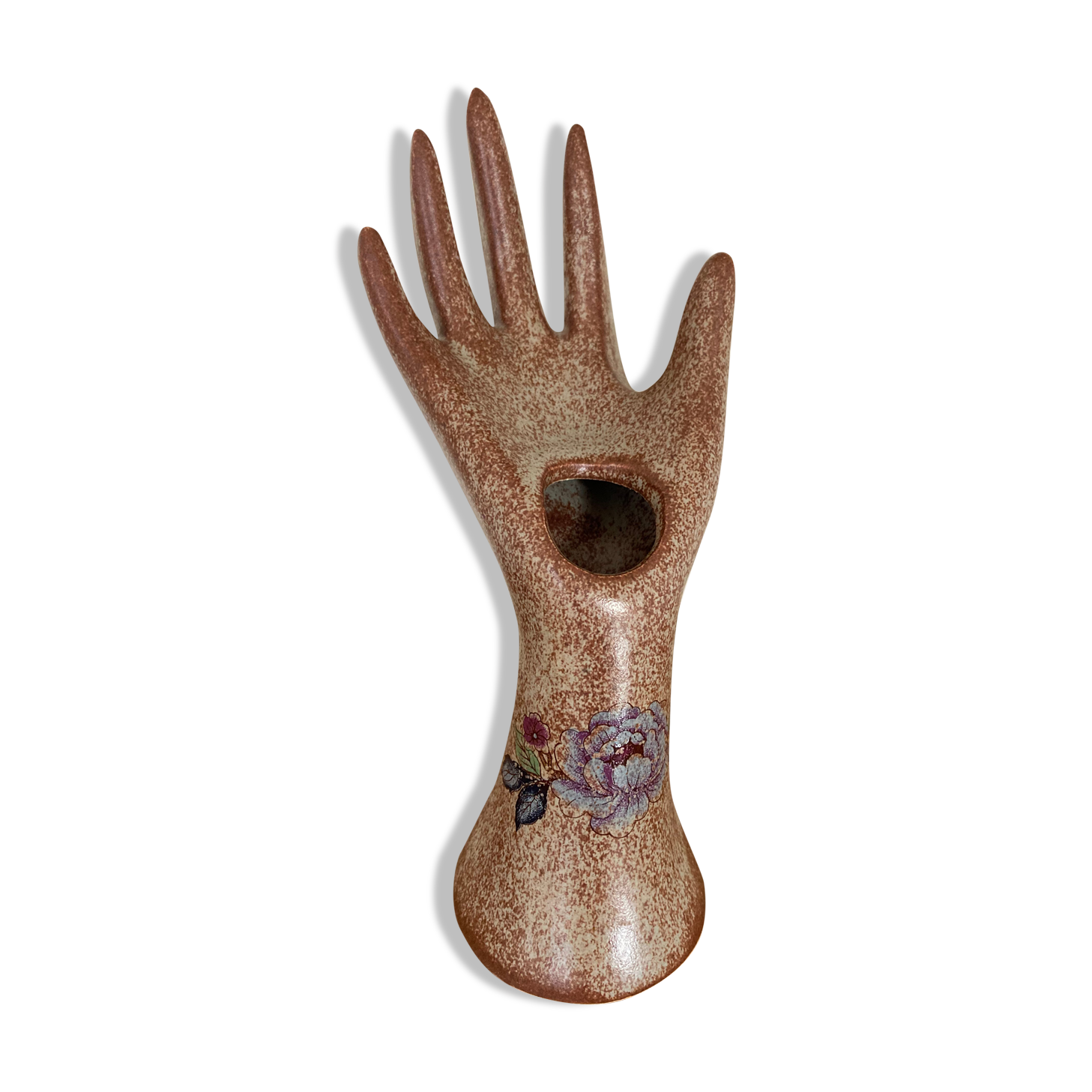 Main baguier soliflore teinte grès