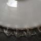 Lampshade suspension in opaline toothed white years 40 claw brass small model