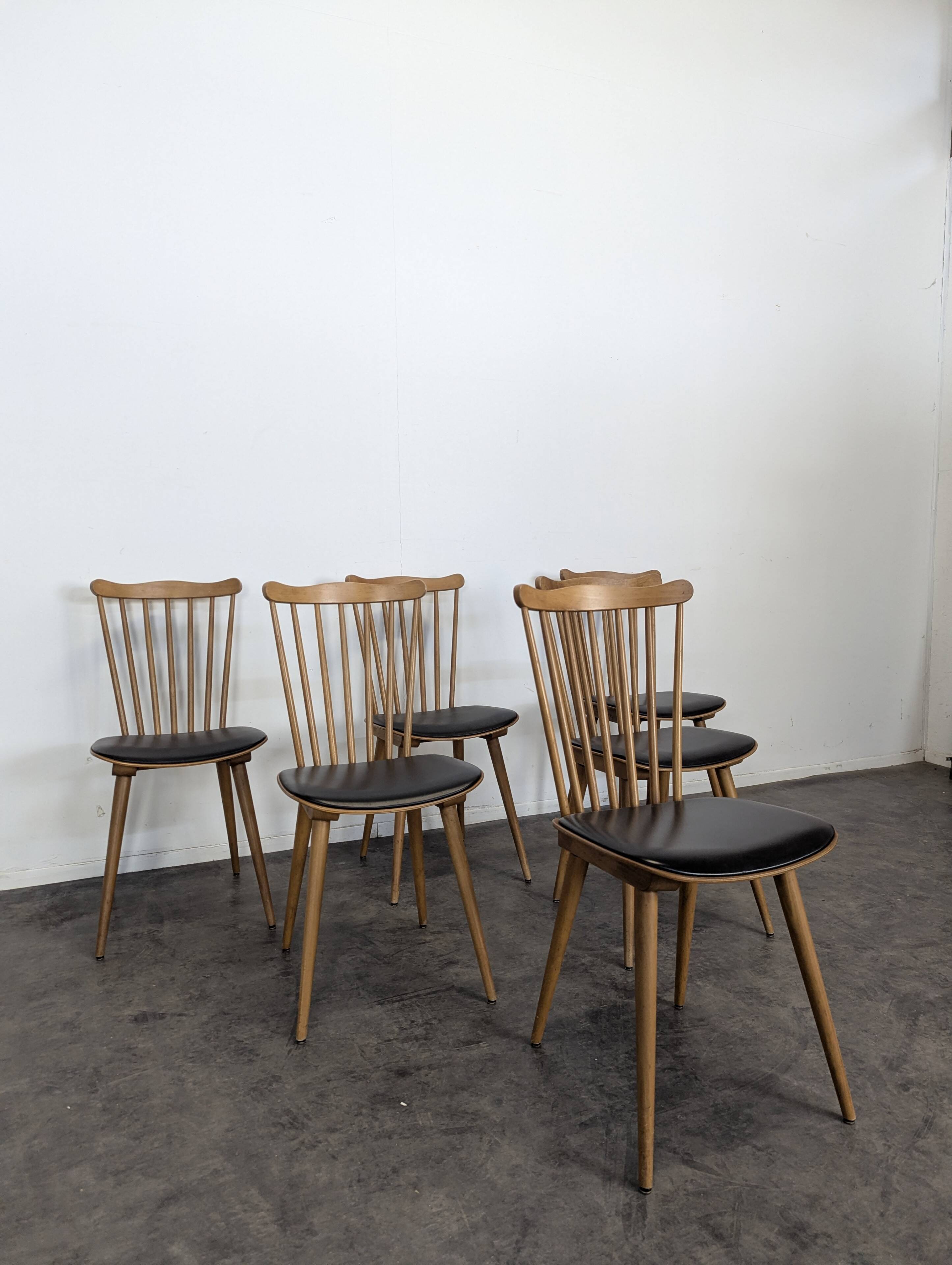 Set of 6 Sonate model chairs by Baumann