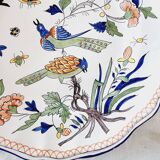 Antique 19th century earthenware plate hand painted with unknown signature