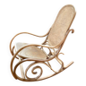 Fauteuil à bascule vintage/rocking chair avec cannage