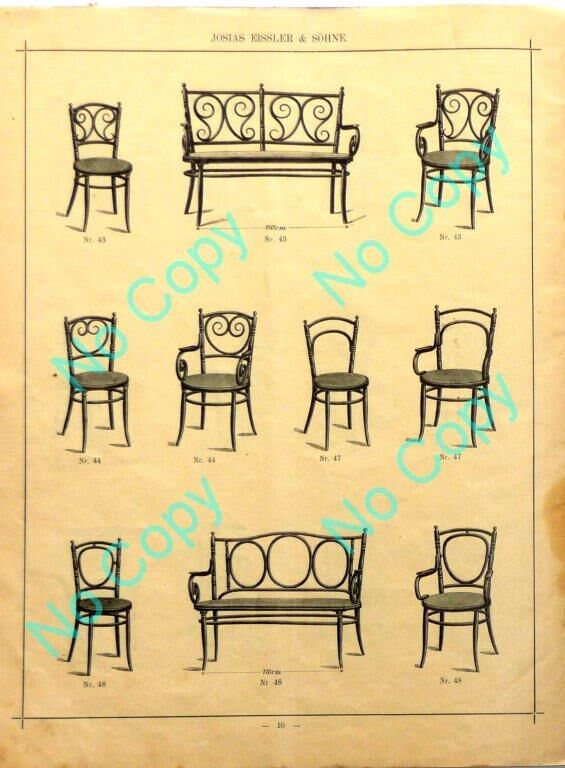 6 Josias Eissler bistro chairs - restored