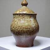 Boîte en grès pyrité émaillé chic et rustique vintage années 50-60