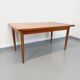 Table à manger style scandinave vintage des années 50 60 en teck avec rallonges