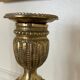 Pair of Louis XVI torch candlesticks in gilded bronze