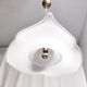 Postmodern White Murano Glass Pendant Marked La Murrina, Italy 1980s